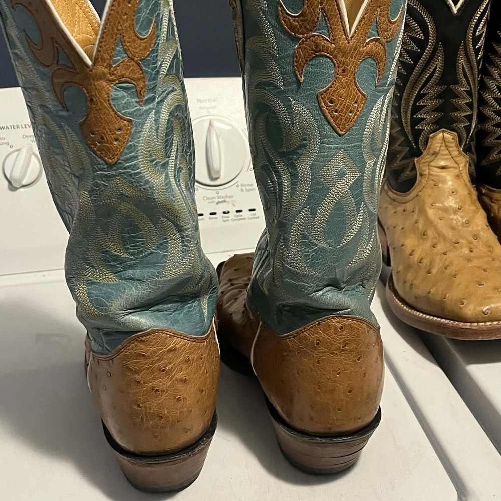 Blue and Brown Western Boots